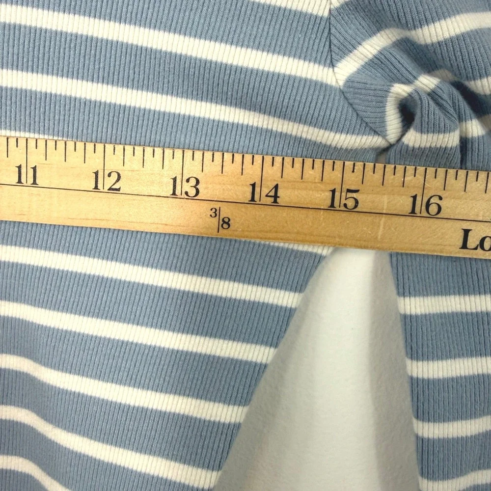 NWT American Eagle Striped Ribbed Mini Dress Blue White Coastal Preppy‎ S